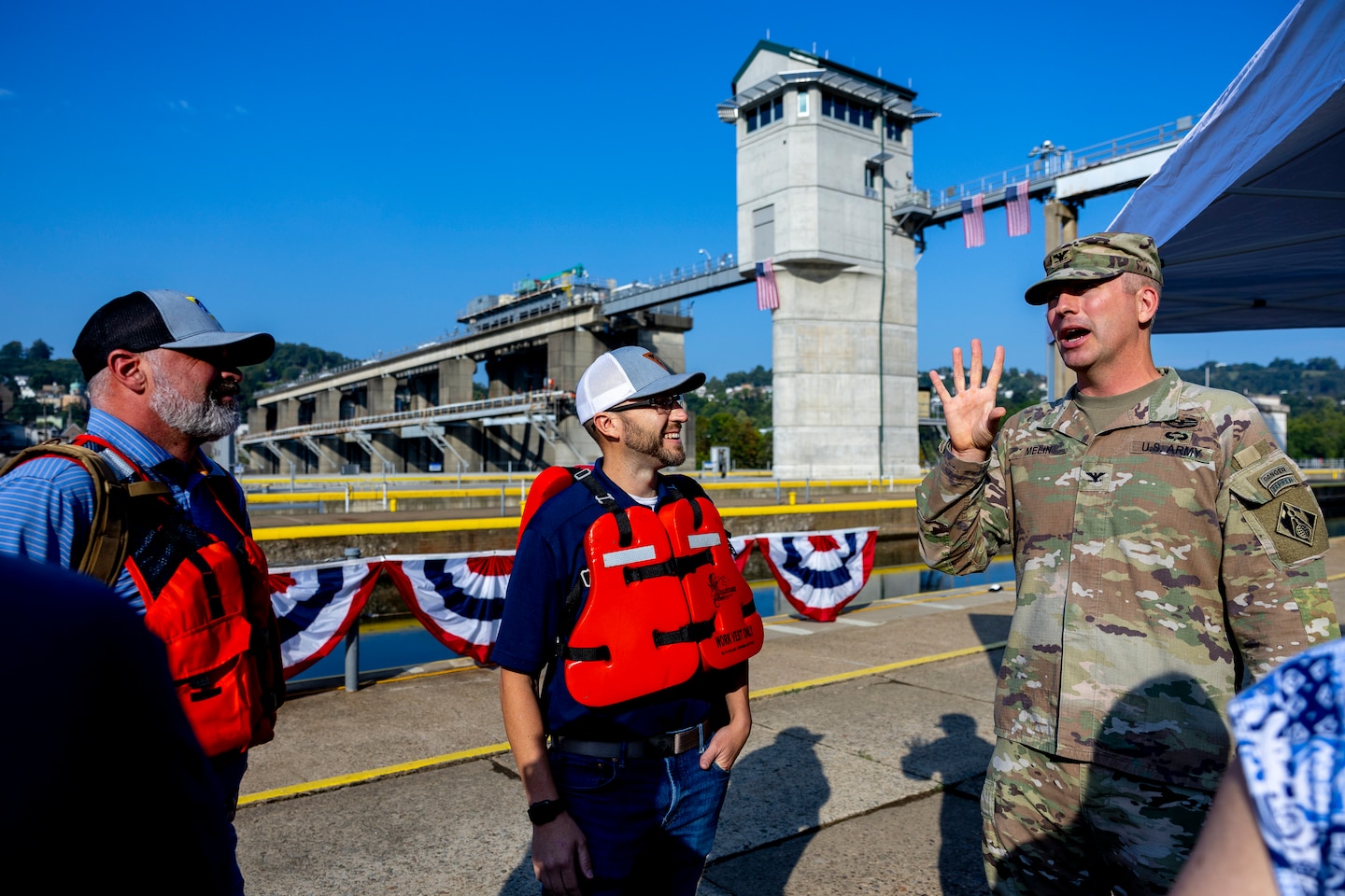 Ribbon-cutting ceremony for the John P. Murtha Locks and Dam.