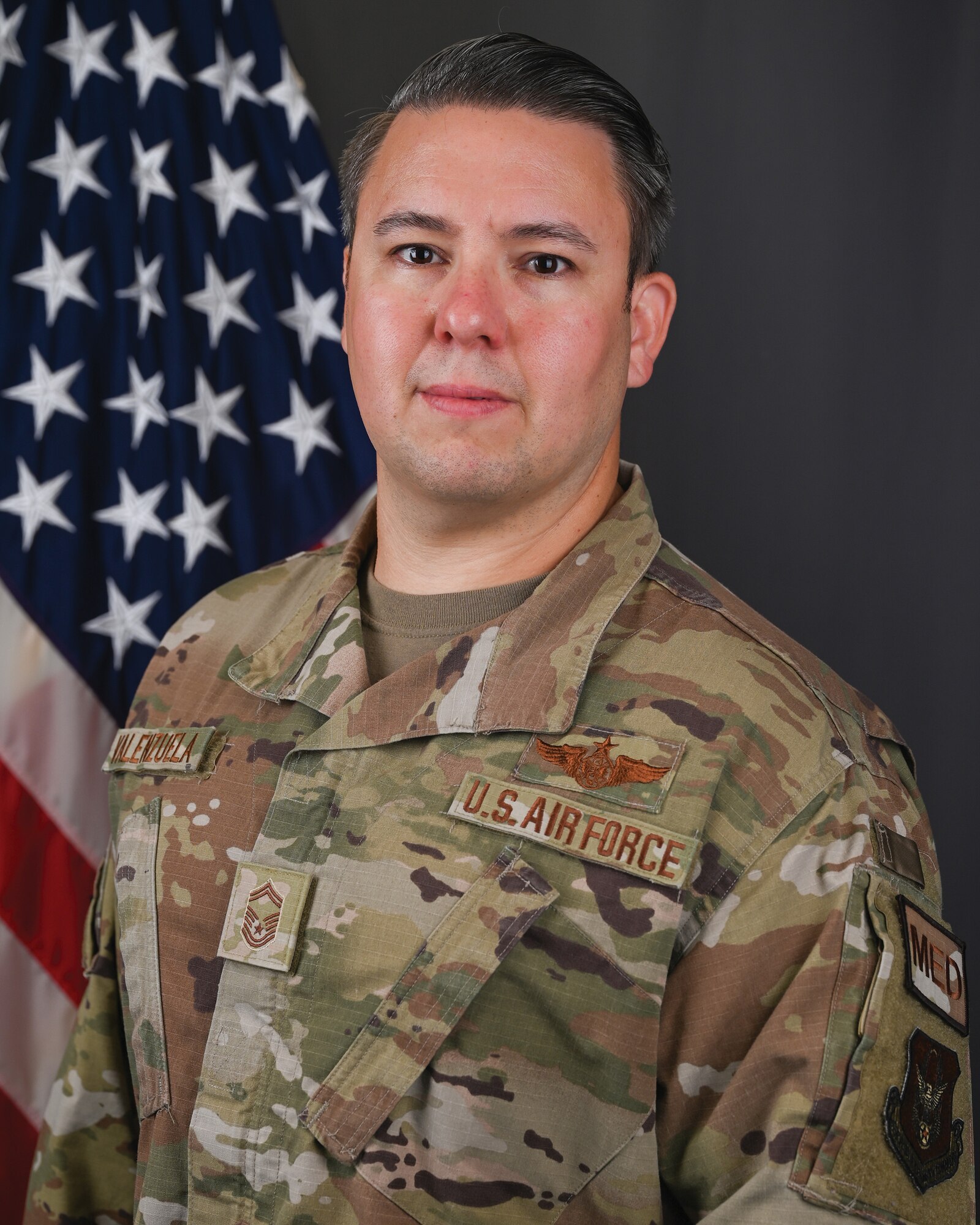 Senior Master Sgt. Joseph Valenzuela, 445th Aeromedical Staging Squadron nursing services superintendent, is the 445th Airlift Wing Senior NCO of the Quarter, 2nd Quarter CY 2024.