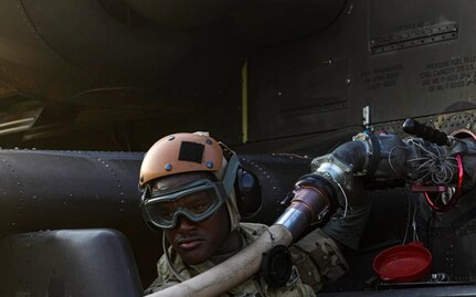 The Louisiana National Guard supported the 101st Airborne Division (Air Assault) refueling at Camp Minden, Louisiana, Aug. 14, 2024. The exercise evaluated the division’s effectiveness in executing large-scale, long-range air assault operations while testing its communication, logistical resupply and tactical skills.