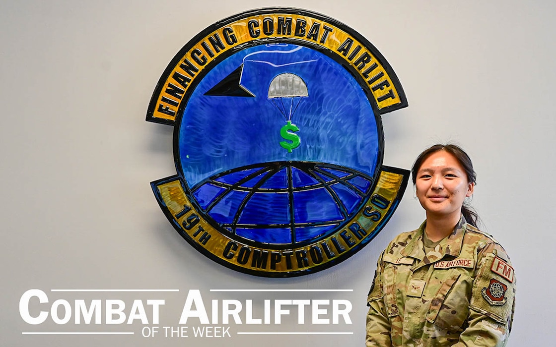 Airman 1st Class Justine Le, 19th Comptroller Squadron financial operations technician, is selected as Combat Airlifter of the Week Sept. 3, 2024.