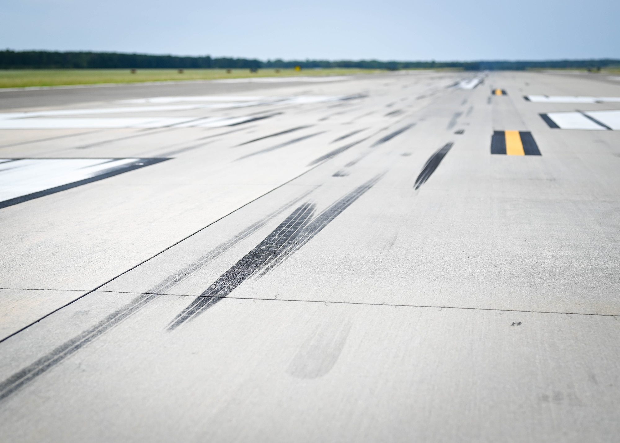The runway on the flight line.