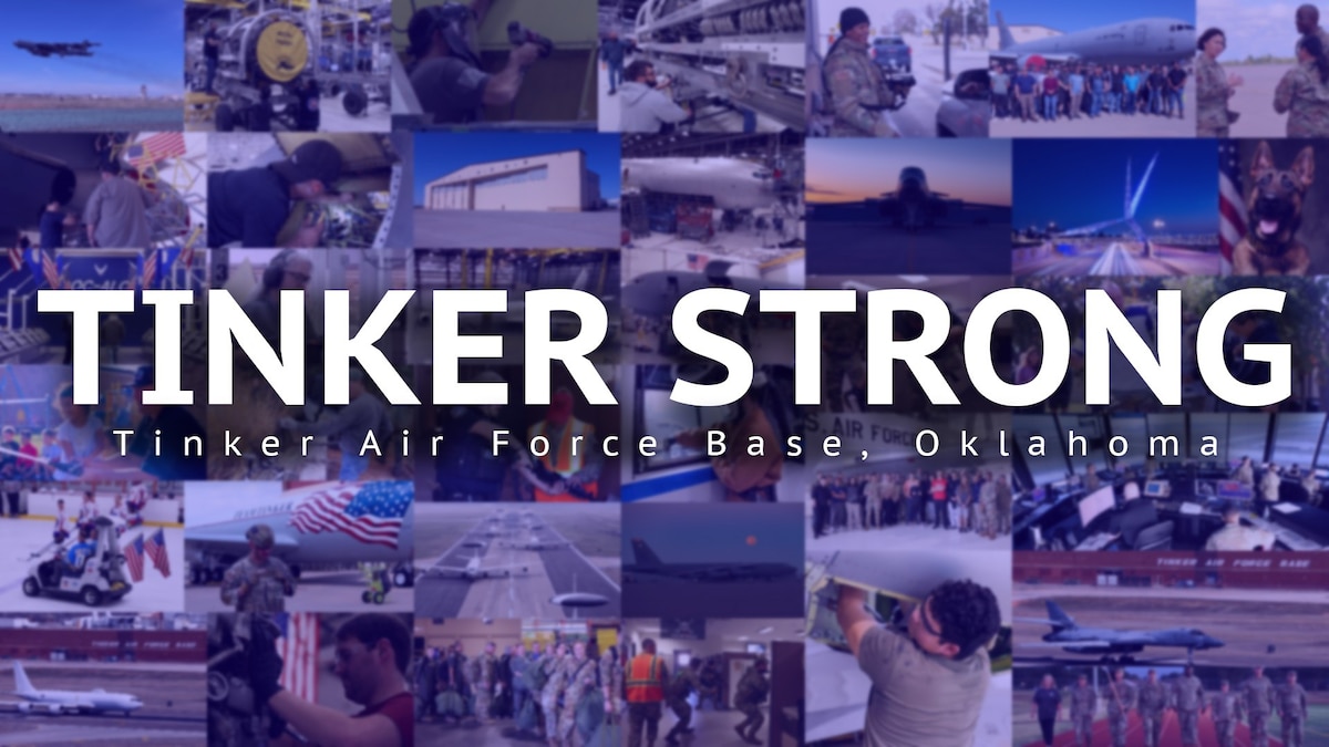 Collage of pictures from across Tinker AFB