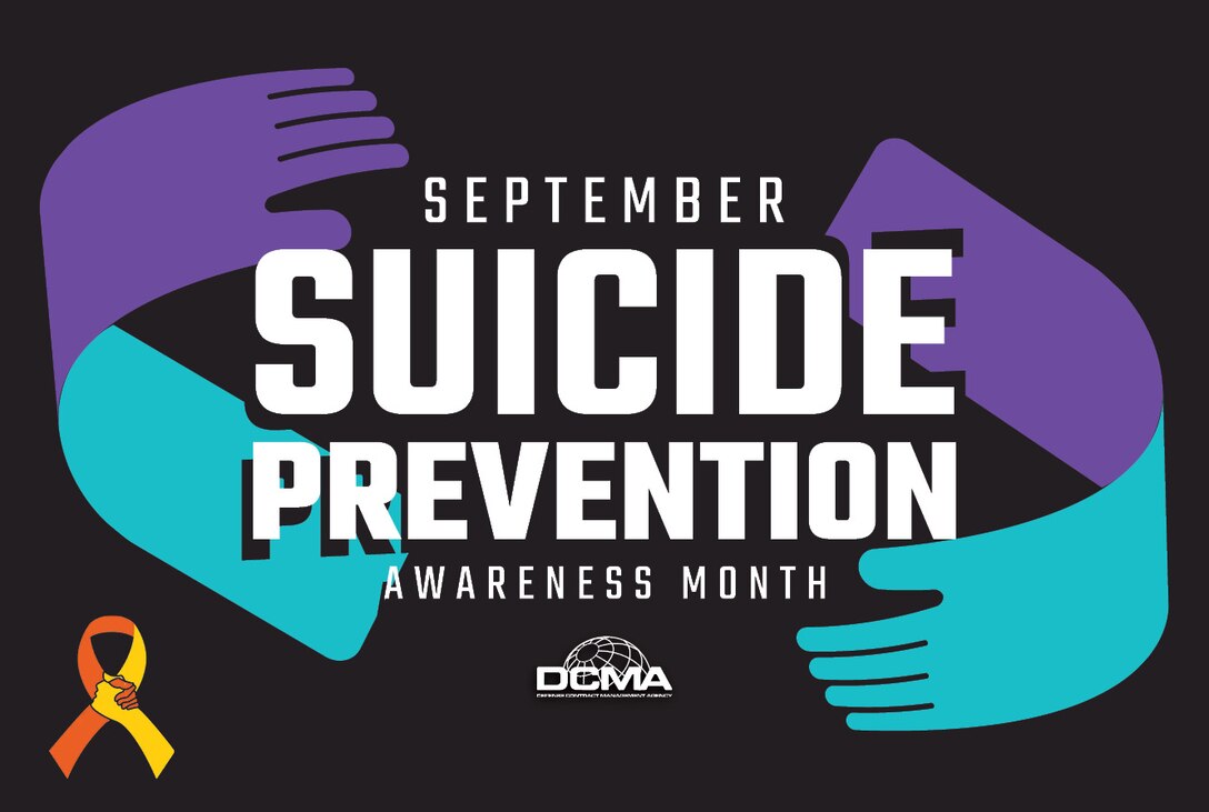 Graphic with Suicide Prevention Awareness Month text and its logo.