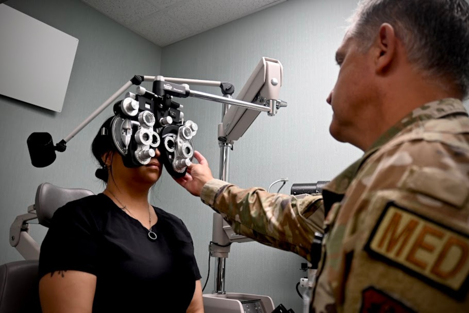 Members of the District of Columbia Army National Guard Medical Detachment perform medical, dental, and optometry clinic services during Innovative Readiness Training - Operation Walking Shield 2024 at the Fort Belknap Reservation, Mont., Aug. 2-17, 2024. Operation Walking Shield Innovative Readiness Program (IRT) is a real-world mission led by the Montana Army National Guard in collaboration with the Fort Belknap Indian Health Service, U.S. Army Reserve and Minnesota Army National Guard.