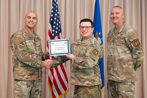 Image of military personnel at a promotion ceremony