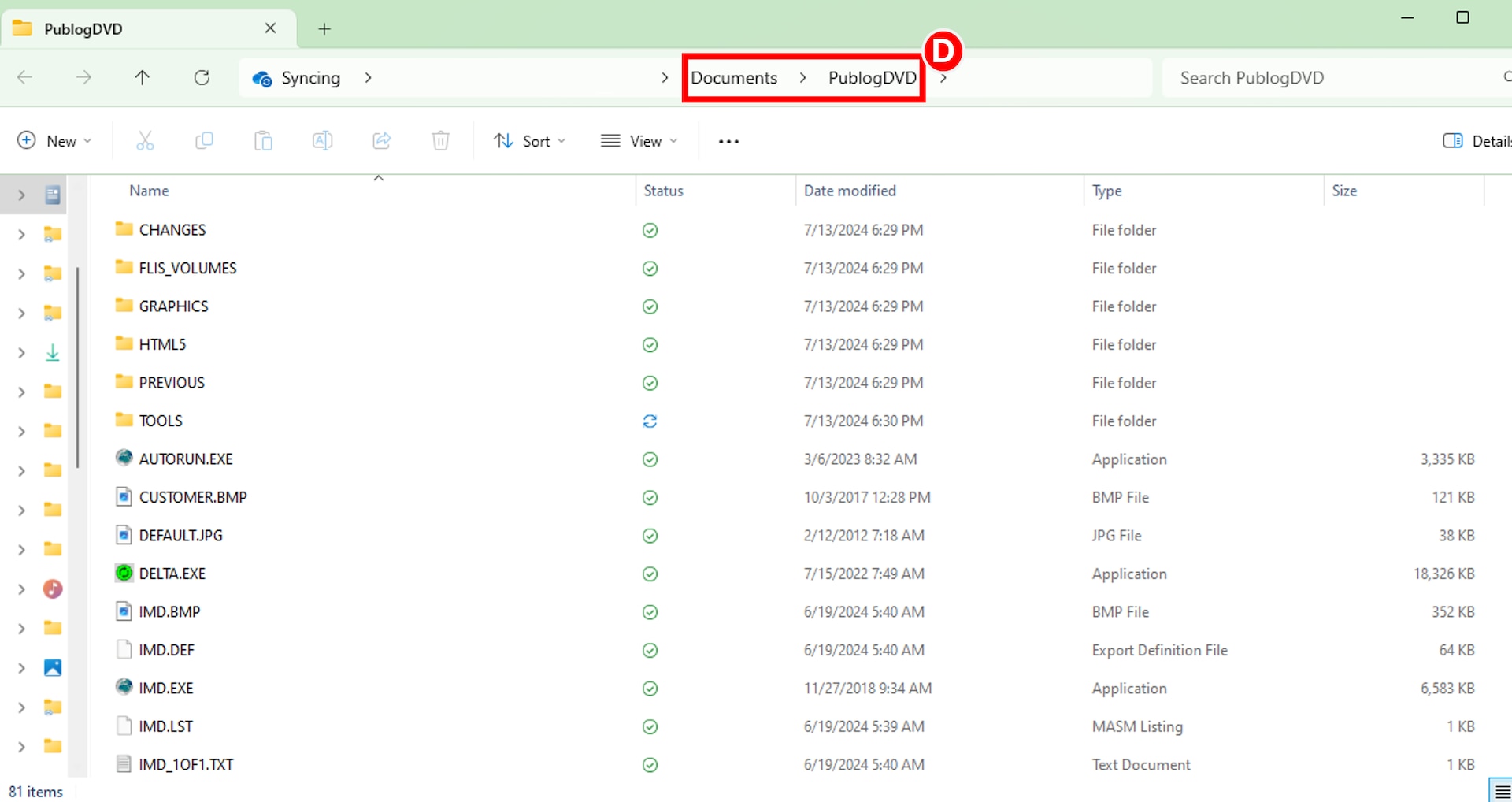 Once the Pub Log download has been fully extracted the file explorer will open to the extracted files location.