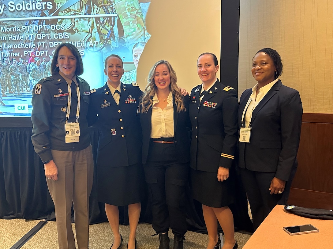 Brigadier General Deydre Teyhen, Maj. Krystal Morris, KeithAnn Halle, Maj Casey Turner, and Dr. Yvonne LaRochelle