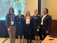 Brigadier General Deydre Teyhen, Maj. Krystal Morris, KeithAnn Halle, Maj Casey Turner, and Dr. Yvonne LaRochelle