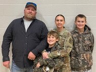 Maj. Kayla Lytle with her family.