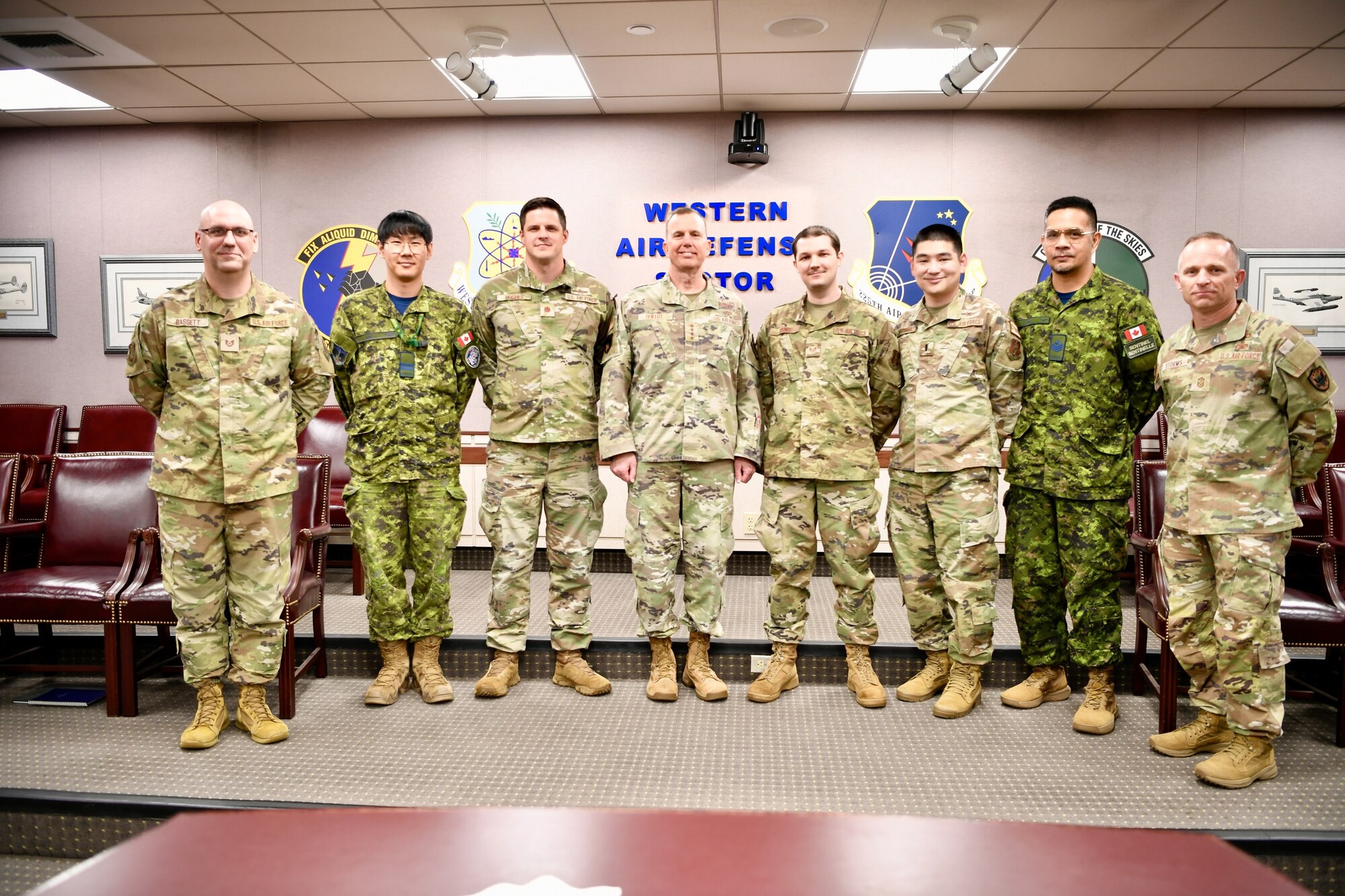 The NORAD commander poses for a picture with WADS top performers.