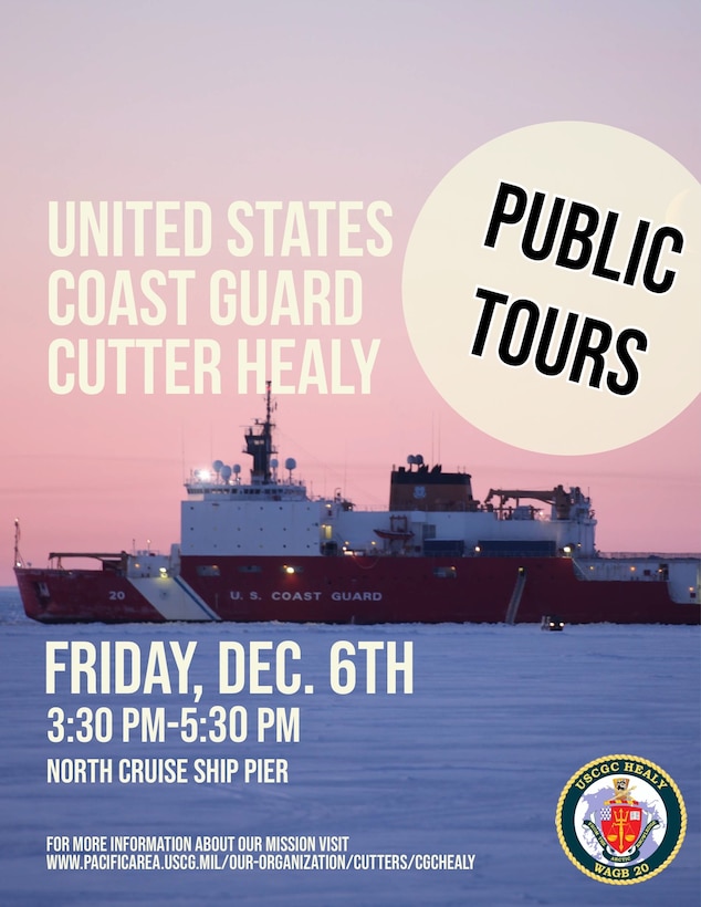 Coast Guard Cutter Healy to provide media interviews, public tours in Juneau, Alaska