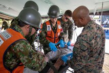 T/RIDEX is a bilateral field-training exercise involving JSDF and U.S. military personnel, designed to increase cooperation and integration during natural disaster situations. (U.S. Marine Corps photo by Sgt. Hunter Barber)