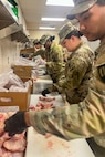New York Army National Guard Soldiers with the 1501st Quartermaster Company (Field Feeding), 369th Sustainment Brigade, provide large-scale culinary food service support during the 42nd Infantry Division’s command post exercise at Fort Indiantown Gap, Pa., Nov. 12-26, 2024. (U.S. Army National Guard photo by 2nd Lt. Rivkah Weissberger)