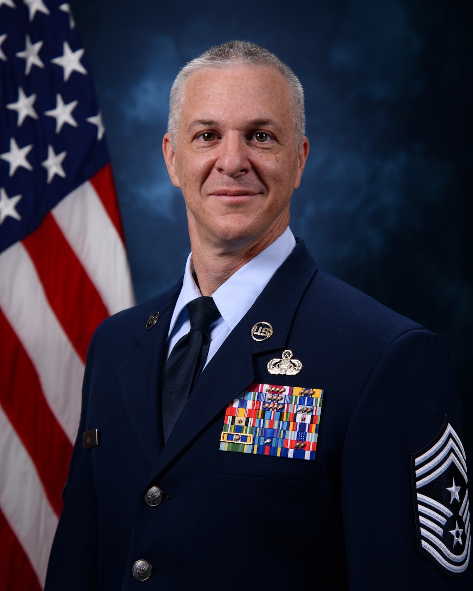 Chief Master Sgt. Matthew King, Command Chief for the Commandant of Cadets, U.S. Air Force Academy, Colo.