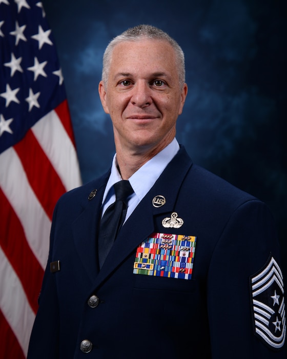 Chief Master Sgt. Matthew King, Command Chief for the Commandant of Cadets, U.S. Air Force Academy, Colo.