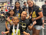 The Calantoc Family after the powerlifting competition at the 2024 Department of Defense Warrior Games