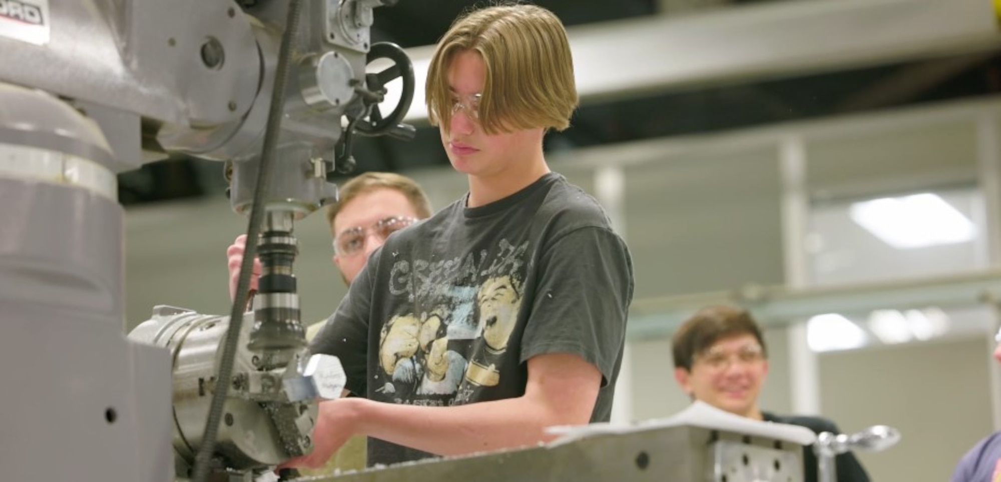 The 412th Maintenance Squadron, in partnership with the Muroc Joint Unified School District, has been providing a tailored training program in the areas of Aircraft Metals Technology and Aircraft Structural Maintenance to local high school students.