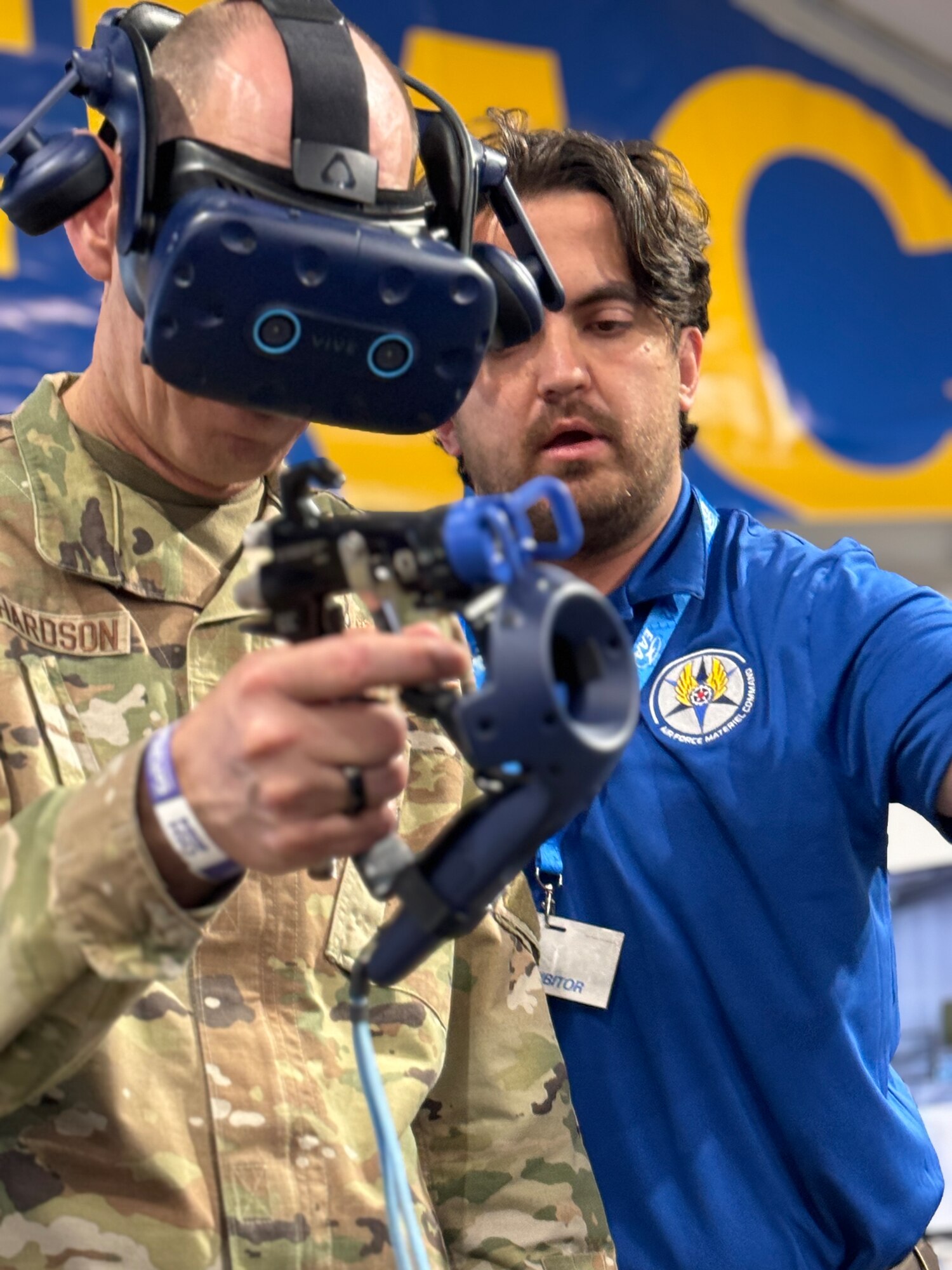 Man using a VR headset.