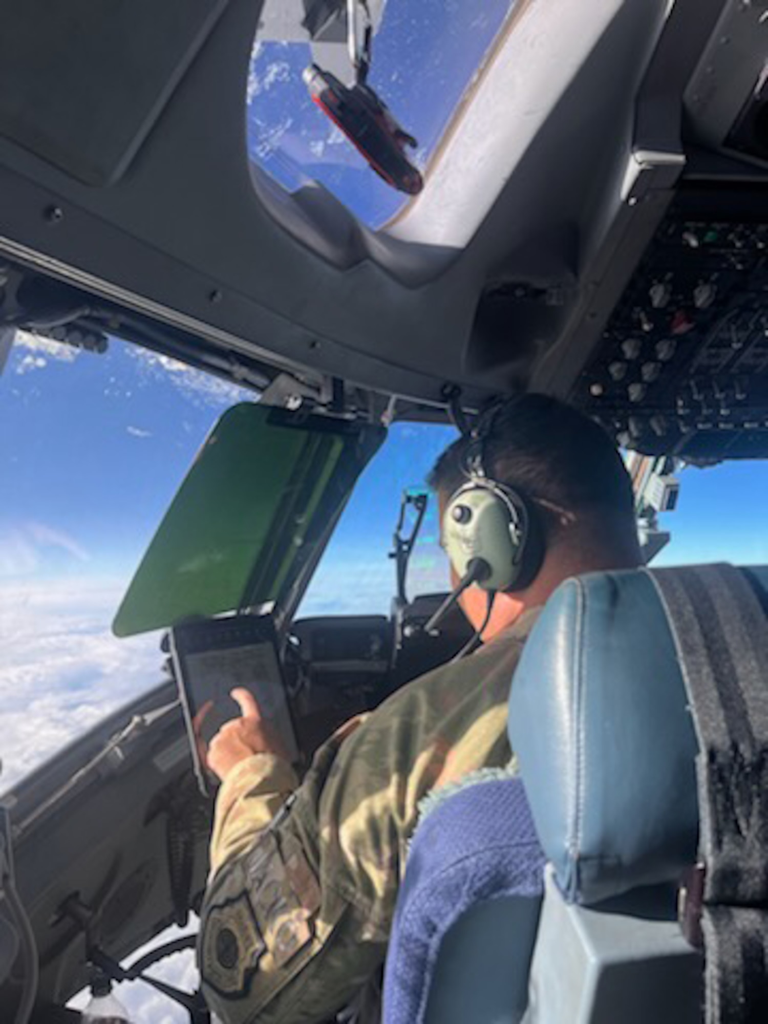 Col. Joseph Vanoni, 446th Airlift Wing commander, flies a C-17 Globemaster III to Antarctica as part of a visit to Operation Deep Freeze on Nov. 18, 2024.