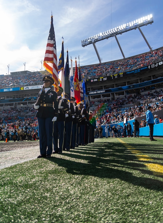 USARC Honor Guard represents during NFL Salute to Service game