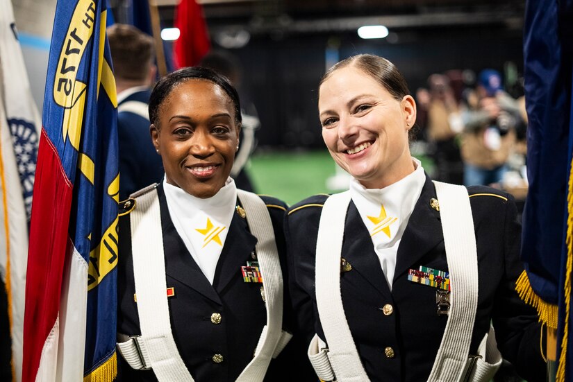 USARC Honor Guard represents during NFL Salute to Service game