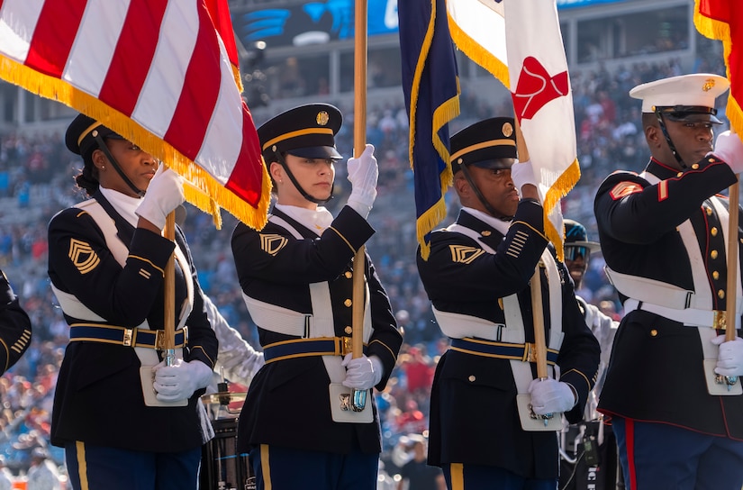 USARC Honor Guard represents during NFL Salute to Service game