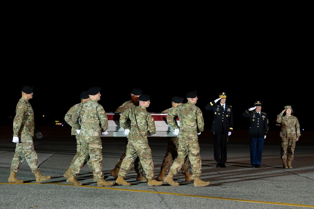 Army Sgt. Christopher J. Foster honored in dignified transfer Dec. 3