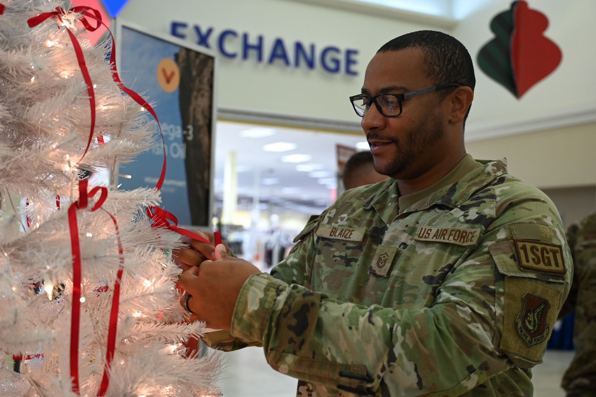 The Angel Tree is now up at the Base Exchange! (Christmas emojis) The process of getting a gift for a child in need this year is simple. 
-	Pick an Angel card from the Angel tree 
-	Purchase the requested gift on your Angel card
-	Return the gift (unwrapped) with the Angel card attached below the tree 
If you or someone you know would like to add a child or family to the Angel tree, please contact your unit’s First Sergeant! Gifts can be purchased between now and Dec. 18.