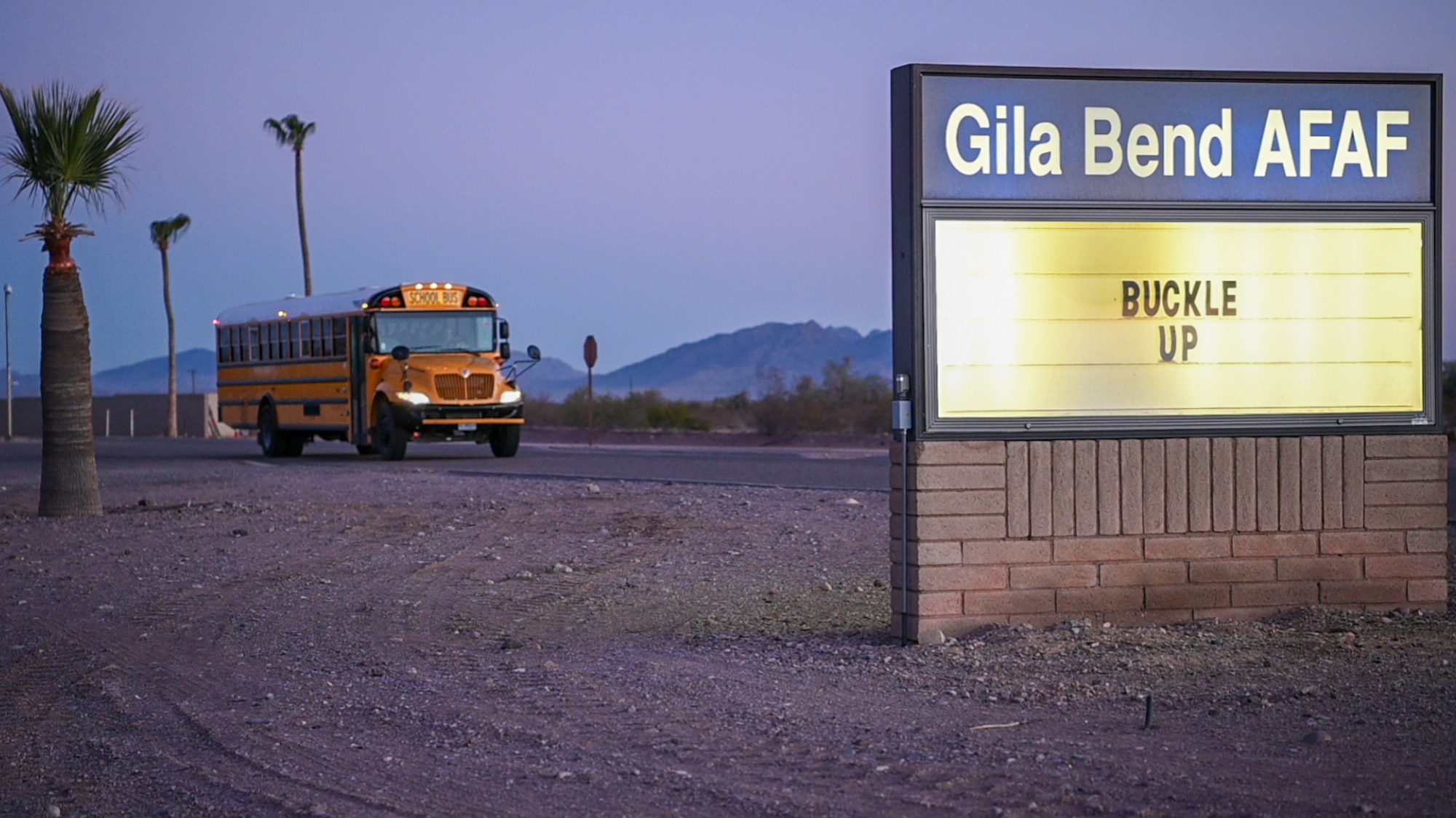 One of the first chalks of 944th Fighter Wing Reserve Citizen Airmen arrives at Gila Bend Air Force Auxiliary Field in Gila Bend, Ariz., Nov. 14, 2024. Chalks refers to group of service members and is a critical part of military transportation operations, allowing service members to be quickly and efficiently transported to their destination. They are used for combat operations, training exercises, and humanitarian missions. Exercise Desert Hammer 25-1 emphasizes the U.S. Air Force Reserve’s commitment to readiness by integrating Agile Combat Support and Large Force Exercise capabilities in a contested environment. (U.S. Air Force photo by Senior Airman Alexis Orozco)