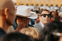 New U.S. Marines from Golf Company, 2nd Recruit Training Battalion, are greeted by guests after a graduation ceremony at Marine Corps Recruit Depot San Diego, California, Nov. 26, 2024. Graduation took place at the completion of the 13-week transformation, which included training for drill, marksmanship, basic combat skills, and Marine Corps customs and traditions. (U.S. Marine Corps photo by Cpl. Alexander O. Devereux)