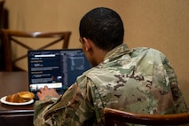 NSA Cybersecurity Exercise (NCX) Cadet working during challenge