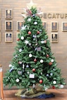 A tree stands in remembrance of the fallen Nov. 29 at the Decatur Civic Center in Decatur, Illinois.