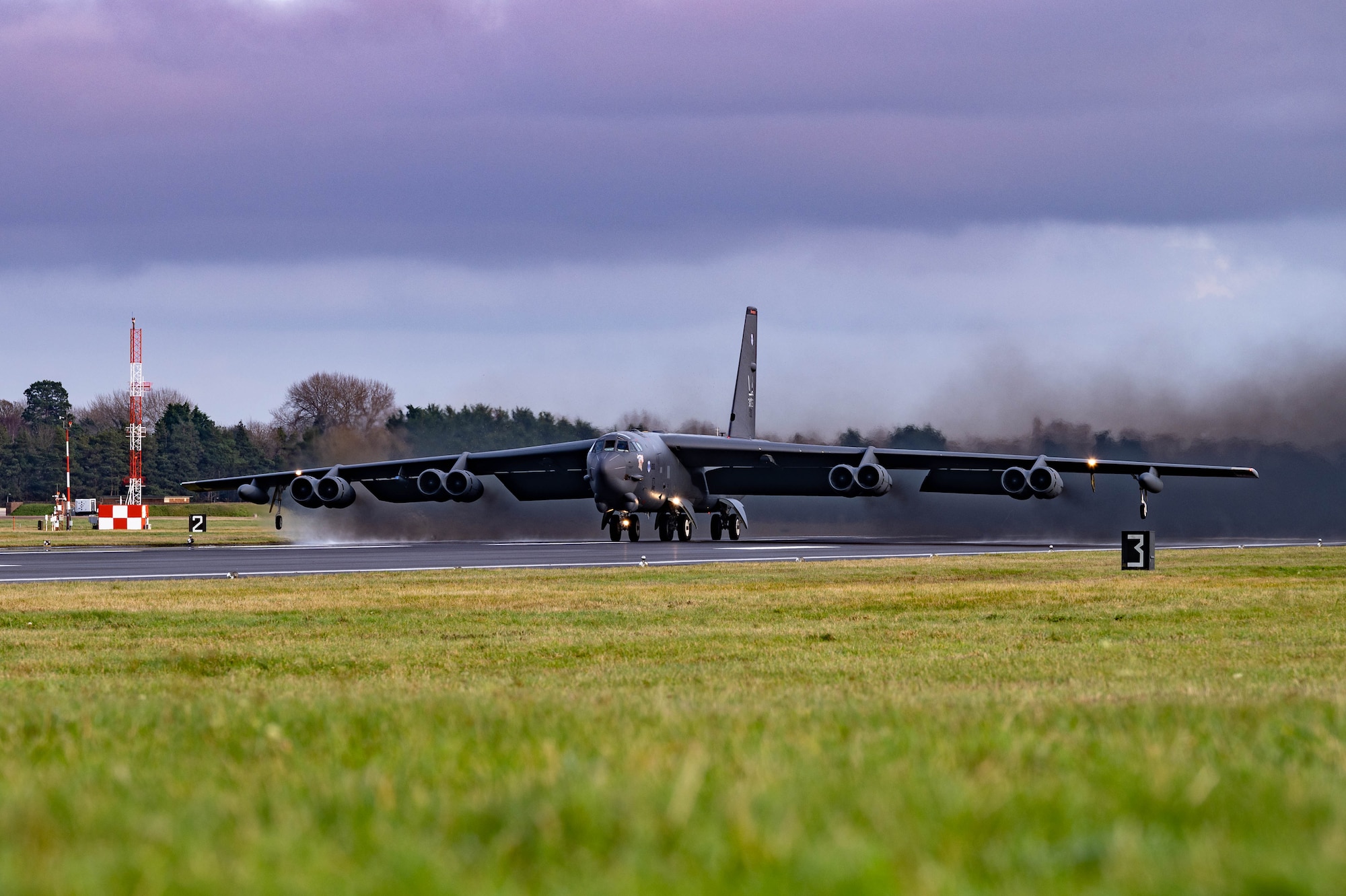B-52 taxis for takeoff