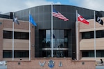 Photo of Space Base Delta 1 headquarters building at Peterson Space Force Base, Colorado.