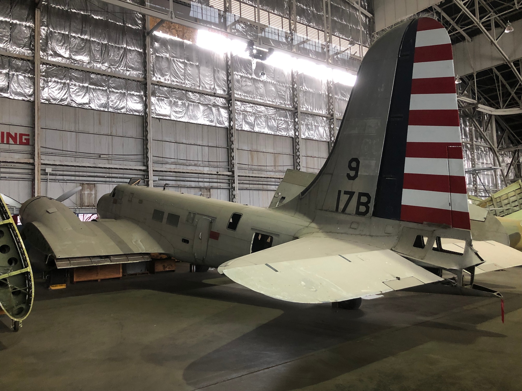 Douglas B-23 Dragon views in aircraft storage.