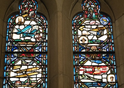 Stained glass of a chapel.