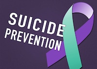 A graphic showing the suicide prevention ribbon.