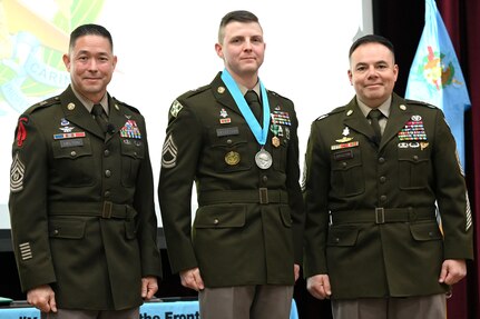 Two NCOs inducted into the SMA Van Autreve Sergeant Audie Murphy Club