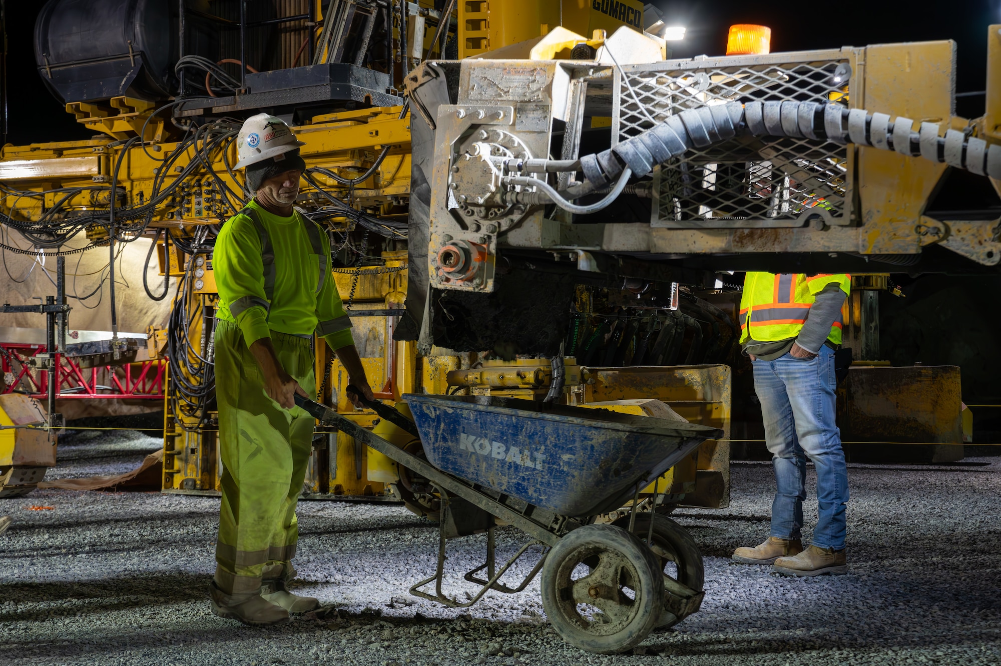 Contractor on construction site