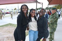 Leaders and DFAC staff thank the troops during Thanksgivin