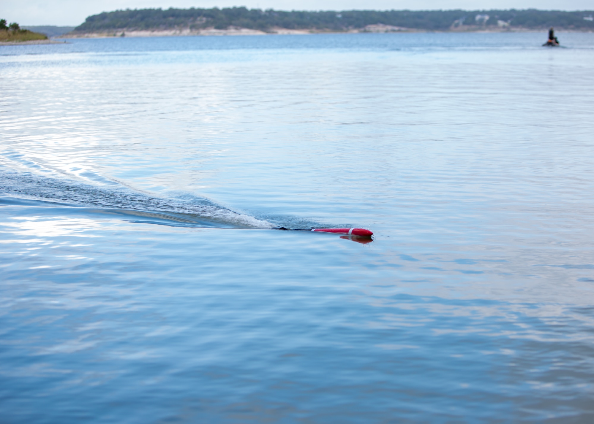 Environmental sensing drone moves through water