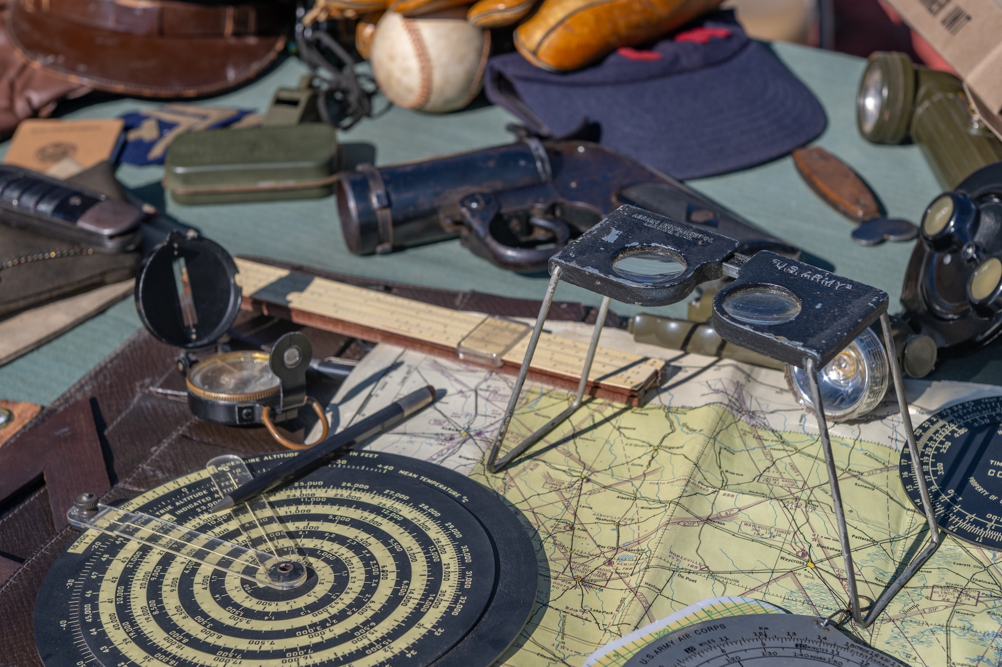 WW2 memorabilia on a table