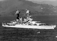 The USS West Virginia photographed entering the San Francisco Bay sometime in the 1930s. The West Virginia was the flagship for the Commander, Battleship Divisions, Battle Fleet, which operated across the Pacific. It was moored at Pearl Harbor on the day of the attack.