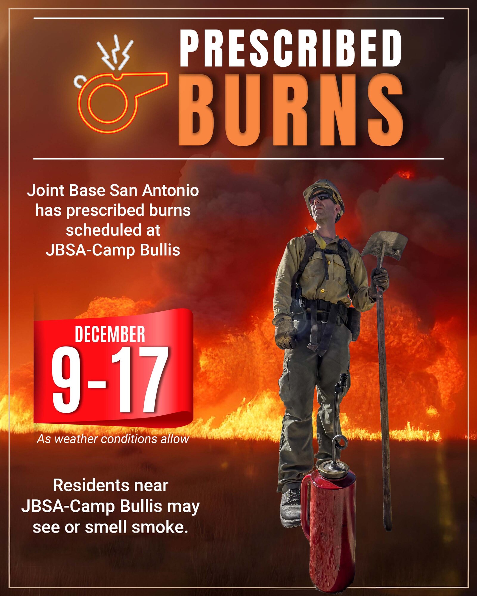 Prescribed burns scheduled at JBSA-Camp Bullis starting Dec. 9