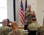 Rear Adm. Carlos Sardiello, Commander, U.S. Naval Forces Southern Command/U.S. 4th Fleet, briefs Foreign Area Officers (FAO) from the U.S. Southern Command Area of Responsibility during U.S. 4th Fleet’s annual Maritime Synchronization Symposium. This year’s symposium theme was “Global Challenges in Regional Context”, and featured speakers from the U.S. Navy, U.S. Coast Guard, U.S. Office of Naval Intelligence, the William J. Perry Center for Hemispheric Defense Studies, Florida International University, and the U.S. Agency for International Development. Participants representing 14 countries and more than 20 outside agencies and commands also heard from planners to synchronize support of the upcoming Continuing Promise 2025 deployment of hospital ship USNS Comfort to the region and the UNITAS 2025 multinational maritime exercise, which the U.S. Navy will host in honor of the Navy’s 250th birthday. U.S. Naval Forces Southern Command/U.S. 4th Fleet is the trusted maritime partner for Caribbean, Central and South America maritime forces leading to improved unity, security and stability.