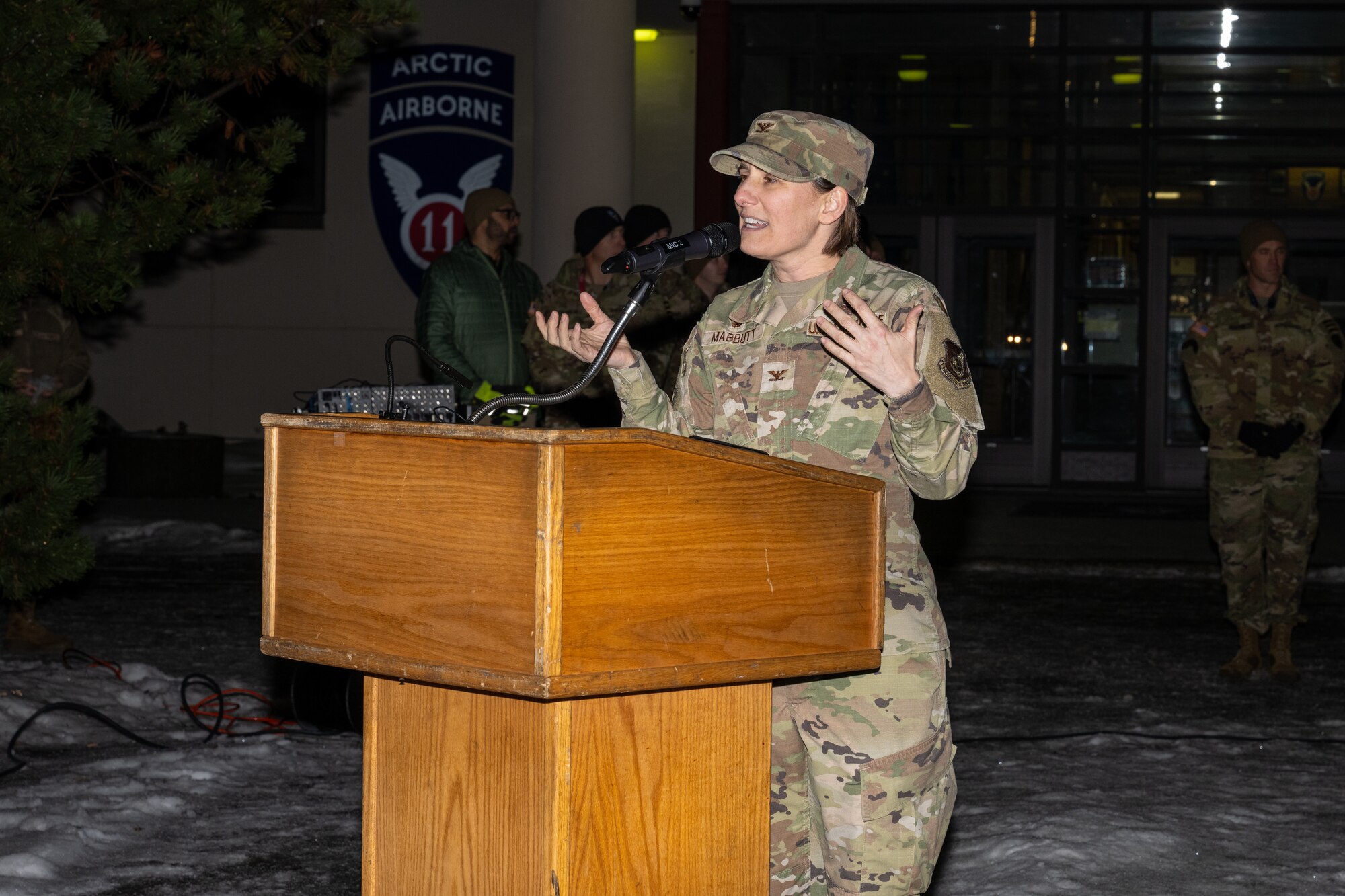 Families, friends and service members united as a community to celebrate the holiday season with various special events leading up to the tree-lighting ceremony.