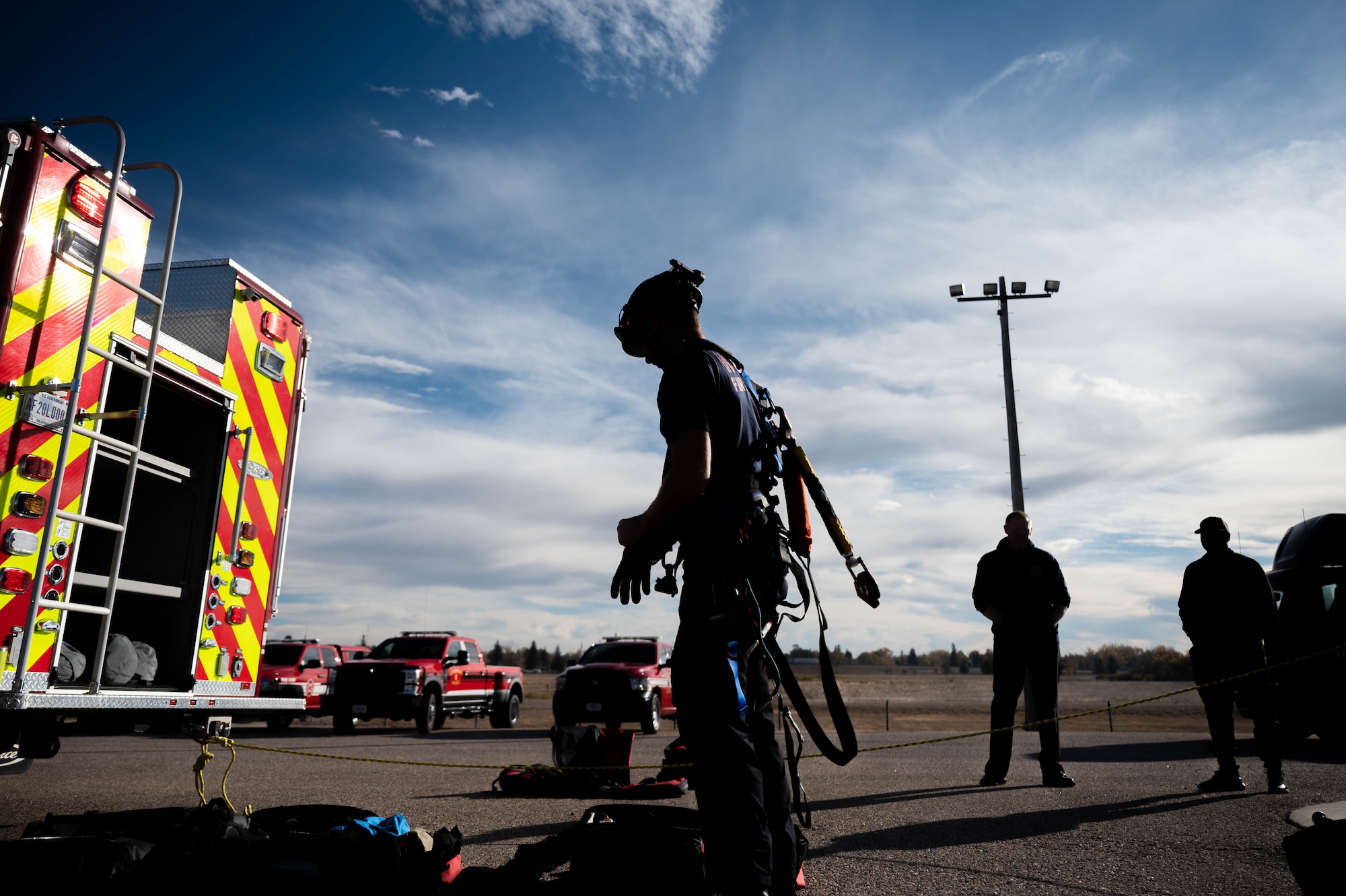 Airmen participate the Global Strike Joint Missile Silo Rescue Working Group exercise at F.E. Warren AFB, Wyoming, Oct. 26, 2024.