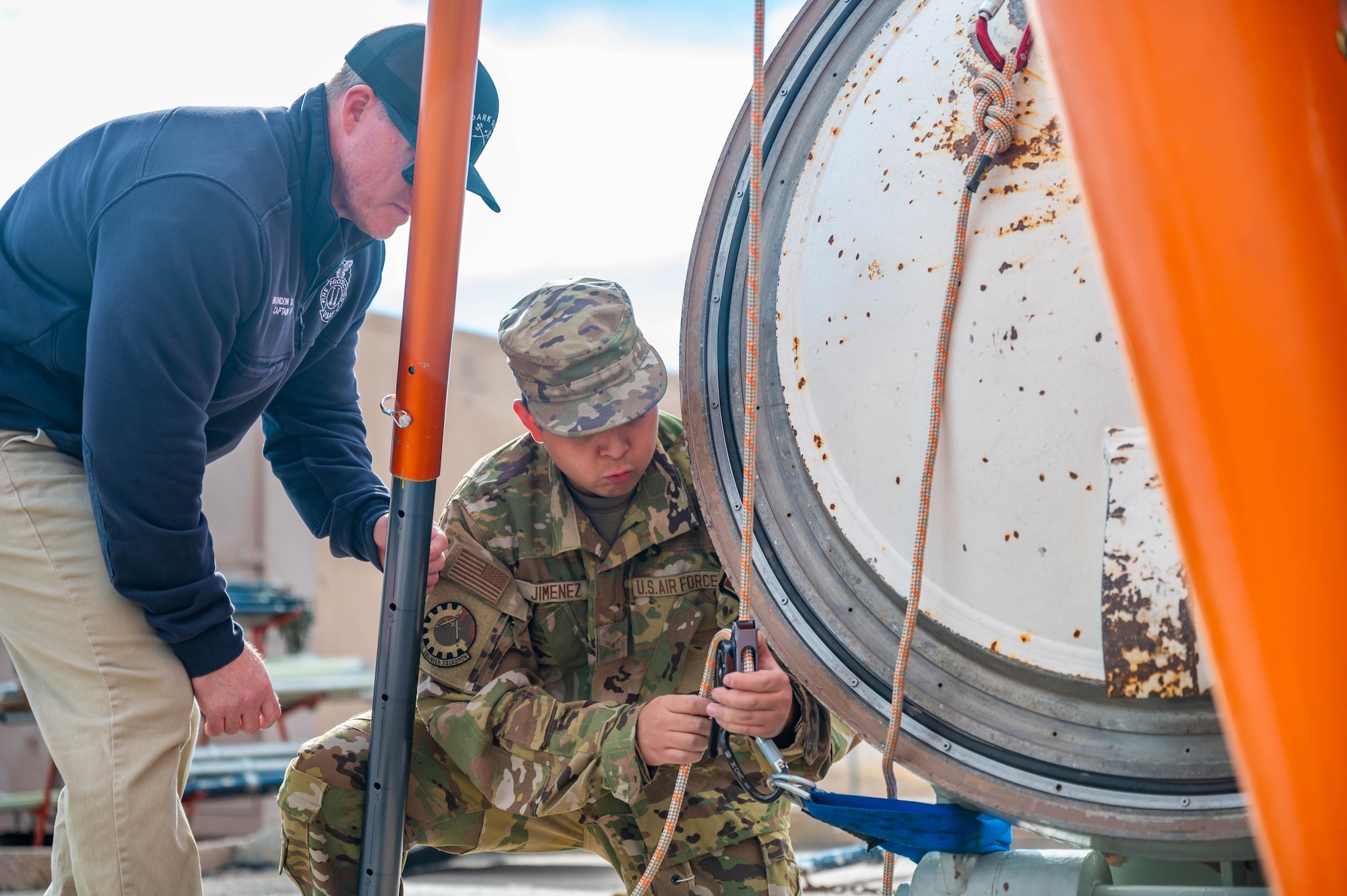 the Global Strike Joint Missile Silo Rescue Working Group exercise at F.E. Warren AFB, Wyoming, Oct. 26, 2024.