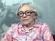 Still from video interview of retired U.S. Army nurse (Maj.) Kathryn M. Doody taken on May 27, 2004.