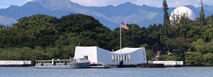 USS Arizona Memorial as seen from NAVSUP FLC Pearl Harbor KILO Pier.